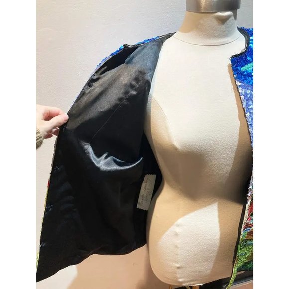 RARE Vintage Jeanette Kastenberg Beaded Sequin Bugs Bunny Jacket c1990s - Picture 13 of 16